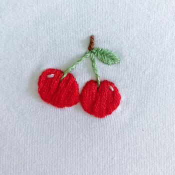 Bespoke Embroidered Fruit Linen Napkin, 8 of 9