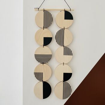 Black Line Art Modern Minimal Wall Hanging Decoration, 4 of 9