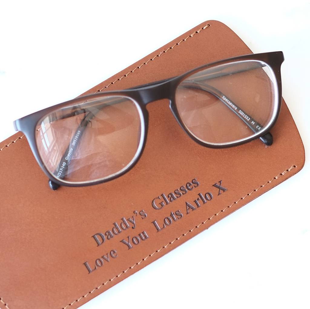 Personalised Handmade Real Leather Glasses Case By Gracie Collins
