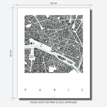 Map Print Of Paris Limtied Edition, 4 of 5