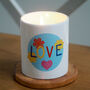 Crochet Print Personalised Word Candle, thumbnail 2 of 3