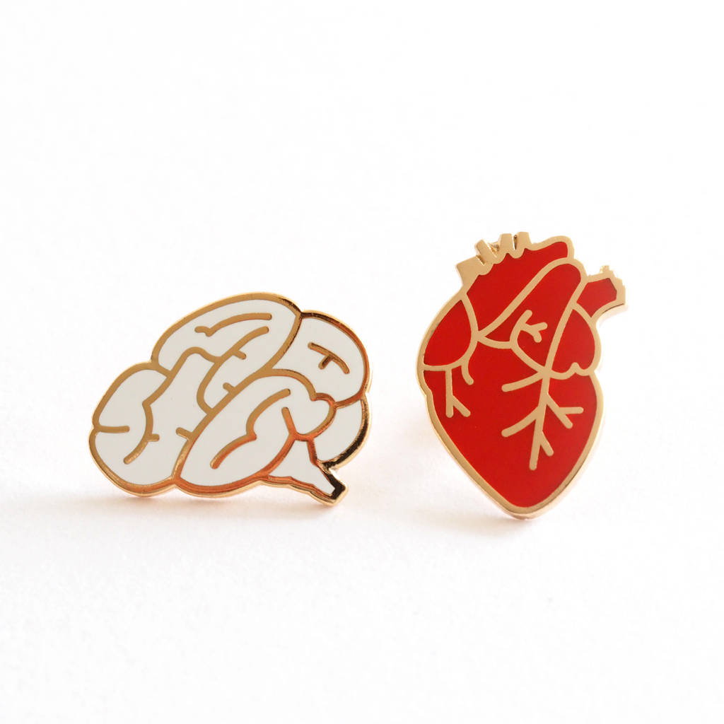Heart And Brain Pin Brooches, 1 of 12
