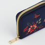 Navy Floral Velvet Purse Small, thumbnail 7 of 7