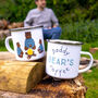 Personalised Daddy Bears Coffee Enamel Mug, thumbnail 1 of 3