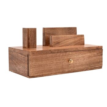 Personalised Best Dad Ever Tech Stand With Drawer, 3 of 3