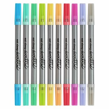 Doodle Wash Out Fabric Pen Set Of 10: Pastel Edition, 4 of 6