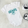 Happy 1st Father's Day Badge Babygrow, thumbnail 8 of 9
