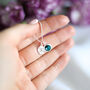 30th Birthday Birthstone Sterling Silver Necklace, thumbnail 3 of 9