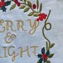 Merry And Bright Embroidered Banner, thumbnail 6 of 10