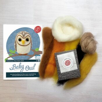 Baby Owl Needle Felting Craft Kit, 3 of 4