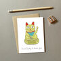 Lucky Cat Greeting Card, thumbnail 2 of 2