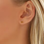 9ct Gold November Citrine Birthstone Stud Earrings, thumbnail 2 of 4