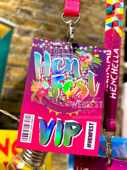 Henfest Disco Bride Festival Hen Party Vip Lanyards, 6 of 7