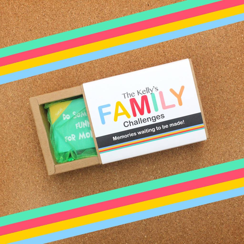 Personalised Family Gift Challenges Game, 1 of 3