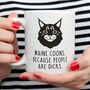 Funny Maine Coon Cat Mug, thumbnail 1 of 4