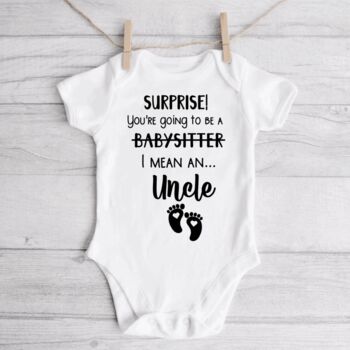 Surprise! You’re Going To Be A Babysitter Baby Vest, 2 of 4