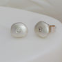 Silver Pebble Diamond Ear Studs, thumbnail 1 of 2
