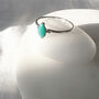 Turquoise Marquise Detail Sterling Silver Ring, thumbnail 2 of 6