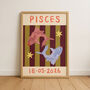 Horoscope Kids Personalised Birthday Art Print, thumbnail 7 of 12