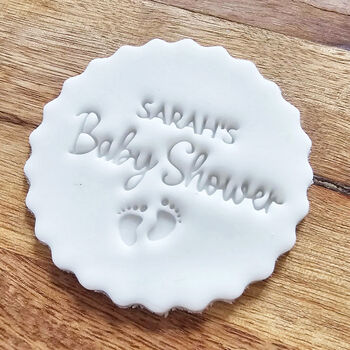 Personalised Baby Shower Icing Embosser For Cakes, 2 of 5