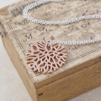 Frost Rose Gold Christmas Sterling Silver Drop Earrings, 5 of 6