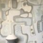 Cubist Jigsaw Wallpaper Soft Dove Grey, thumbnail 2 of 7