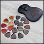 18 Electric Guitar Picks In A Leather Christmas Wallet, thumbnail 7 of 12