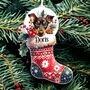 Personalised Doberman Pincer Christmas Stocking Bauble, thumbnail 2 of 2