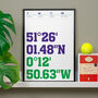 Your Tennis Club, Coordinates Typography Prints, thumbnail 1 of 4