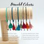 Tassel Stretch Colourful Crystal Bracelets, thumbnail 3 of 12
