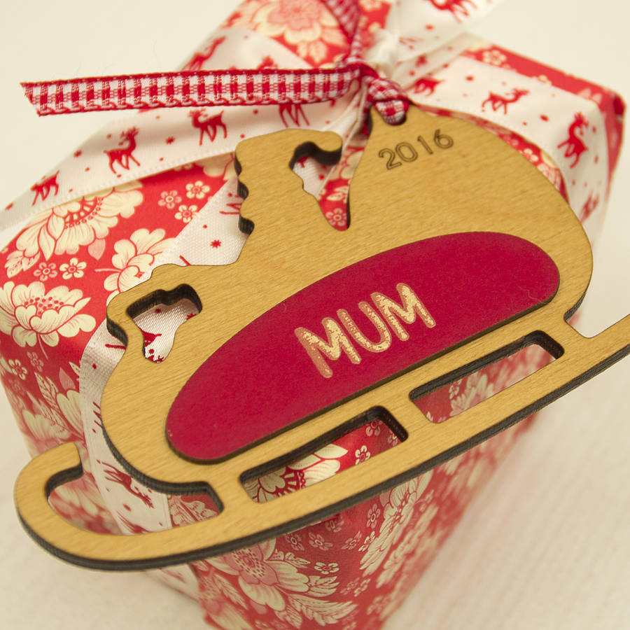 Eight Personalised Father Xmas Sleigh Tags By Neltempo | notonthehighstreet.com