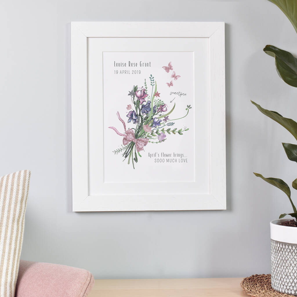 New Baby Flower Bunch Print By Vintage Designs Reborn