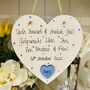 Godparent's Christening Wooden Heart Thank You Gift, thumbnail 1 of 5