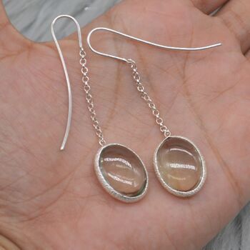 Green Amethyst 925 Silver Earrings: February Birthstone, 3 of 7