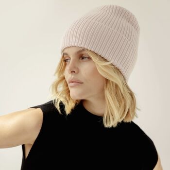 Merino Wool Beanie Polar Pink, 2 of 5