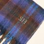 Personalised Blue And Brown Winter Scarf, thumbnail 3 of 3