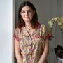 Yellow And Pink Carnation Cotton Short Pyjama Set, thumbnail 3 of 4