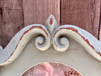 Oval Green Painted Photo Frame 5x6 Inch Vintage Style Home Decor, 6 of 8
