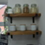 Handcrafted Oak And Steel Shelves, thumbnail 2 of 10