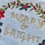 Merry And Bright Embroidered Banner, thumbnail 5 of 10