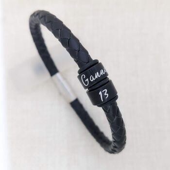 Personalised Leather Bracelet For Teenage Boys, 3 of 7