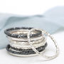 Sterling Silver Dainty Rings. Stackable Ring Set, thumbnail 1 of 12