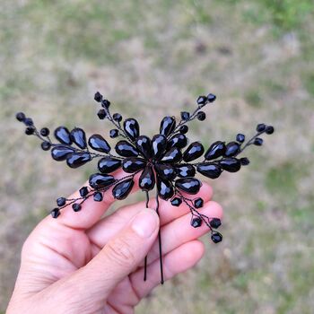 Black Crystal Hair Pin, 2 of 7