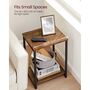 Side Table Bedside End Table With Storage Shelf, thumbnail 5 of 8