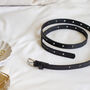 Black Pu Skinny Belt With Heart Holes, thumbnail 1 of 6