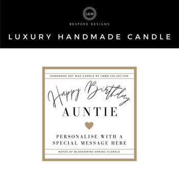 Auntie Birthday Gift Happy Birthday Auntie Candle, 6 of 8