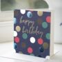 Spotty Happy Birthday Gold Foil Card, thumbnail 2 of 3