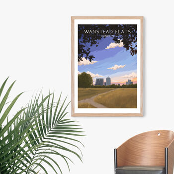 Wanstead Flats London Travel Poster Art Print, 4 of 8