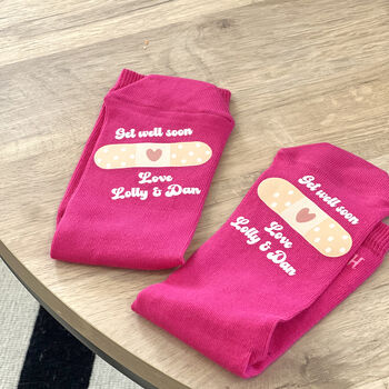 Personalised Get Well Soon Cosy Sock Gift, 2 of 3