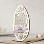 Wooden Easter Card, Botanical, Personalised, thumbnail 3 of 5